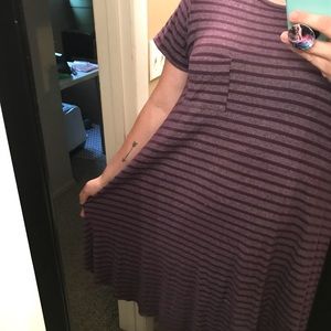 Lularoe Carly. Purple striped large